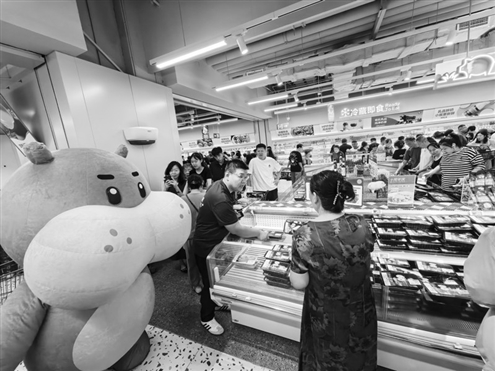 盒马淄博门店开业首日人气火爆